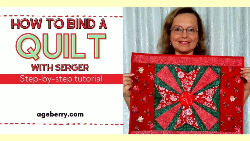 Making quilt binding with a serger - step-by-step tutorial