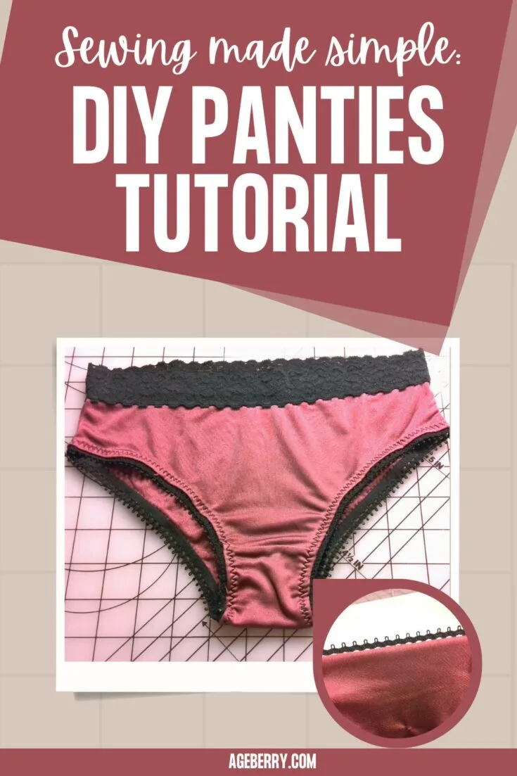 Sewing made simple DIY panties tutorial (plus how to sew knits and how to attach elastic)