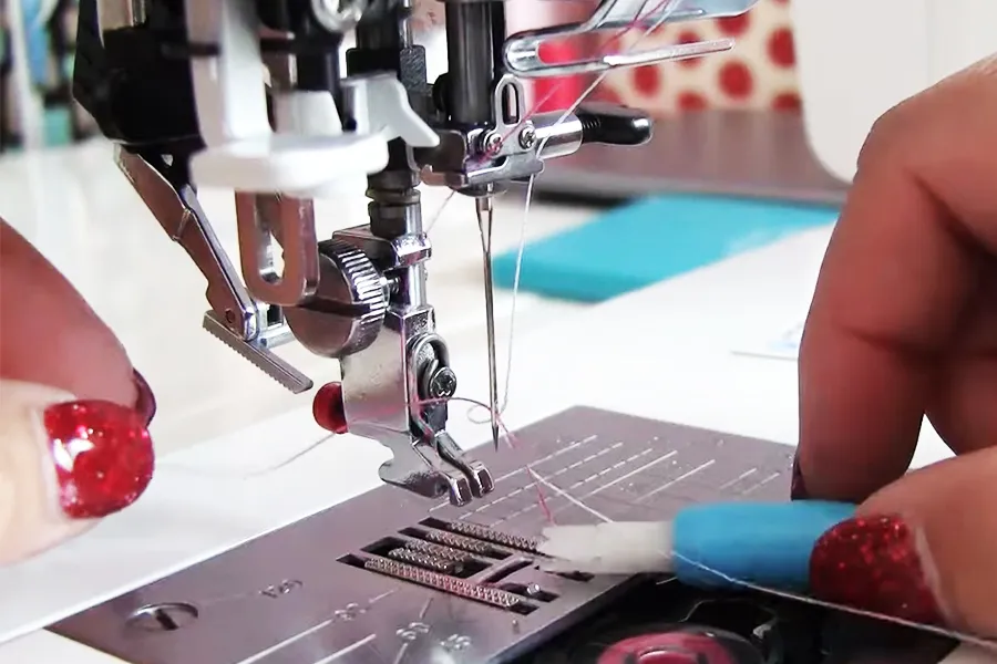 How to thread a Brother self-threading sewing machine 