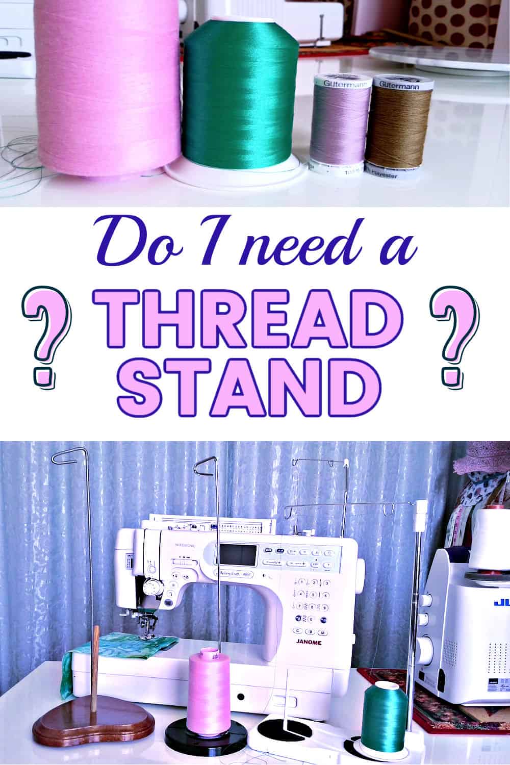 Thread Stand for sewing machine tables