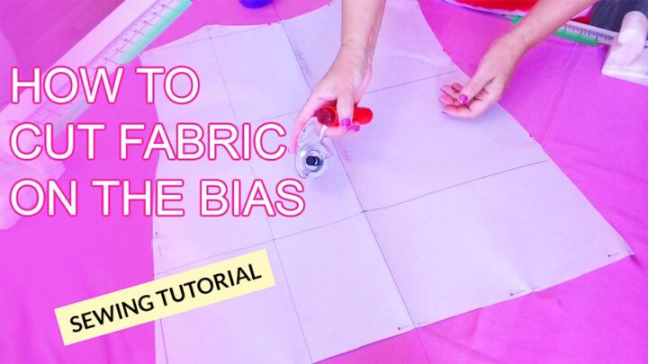 how to cut fabric on the bias sewing tutorial