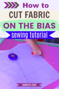 Learn how to cut fabric on the bias