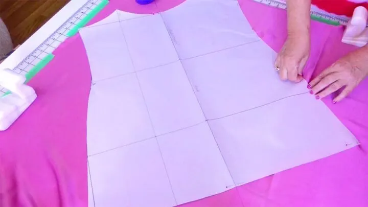 pin the pattern to the fabric