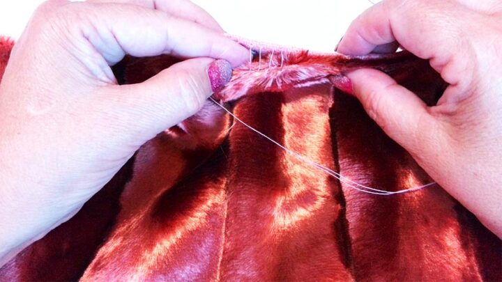 sewing an invisible stitch by hand