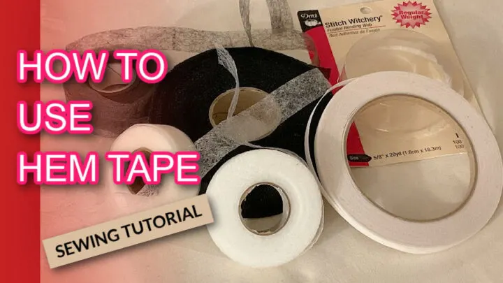 sewing tutorial on how to use hem tape
