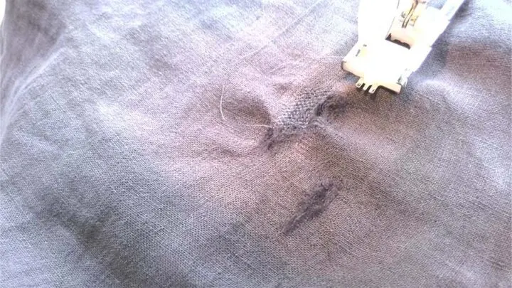 darning with a sewing machine - darning stitches