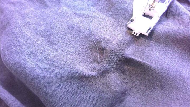 darning with a sewing machine - darning stitches