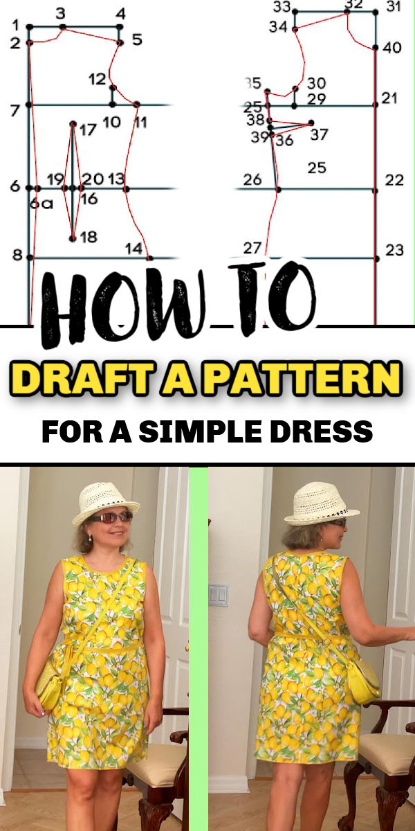 How to draft a pattern for a simple dress with your own measurements