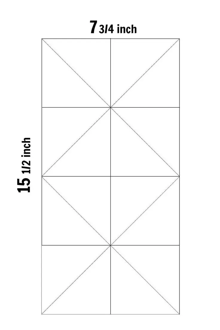 template to make 16 half square triangles at once