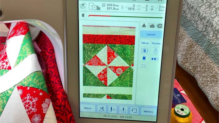 quilting with embroidery machine