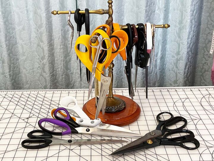 all kinds of scissors in my sewing room