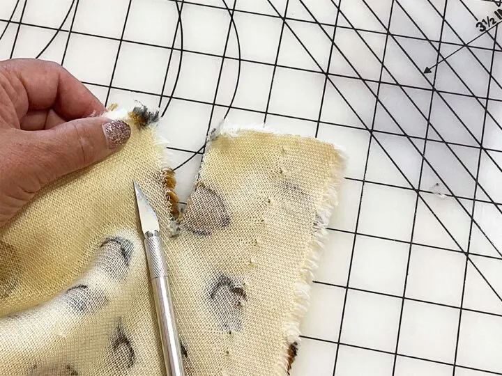 cutting fur fabric