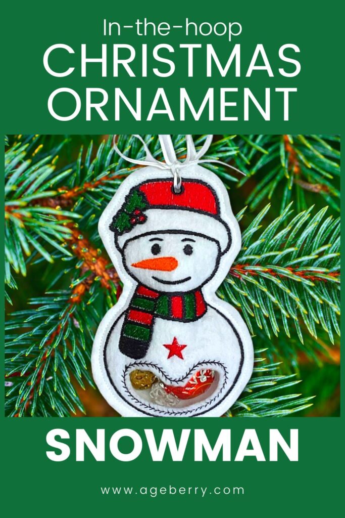 In-The-Hoop Christmas Ornaments A Snowman