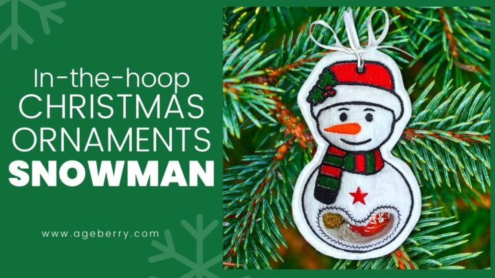 In-The-Hoop Christmas Ornaments A Snowman