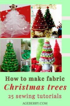 Fabric Christmas tree 25 sewing tutorials roundup