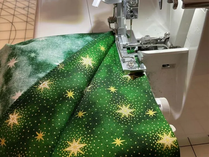 using a serger for overcasting fabric edges