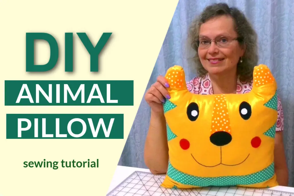 step-by-step sewing tutorial on how to make animal pillow