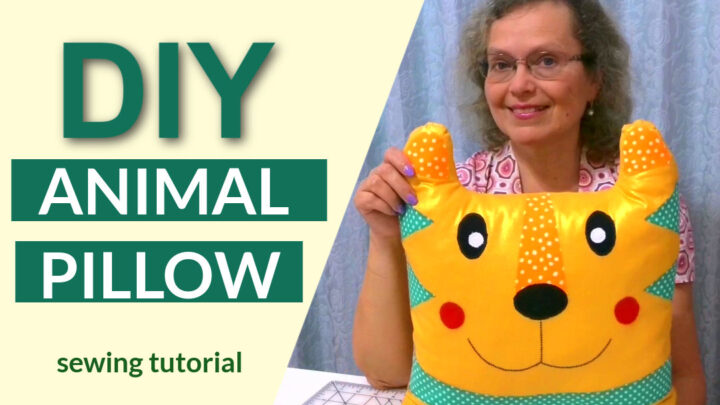 step-by-step sewing tutorial on how to make animal pillow