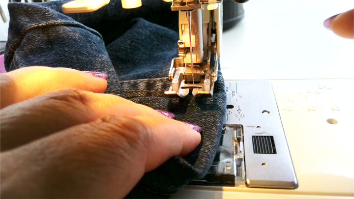 sewing a few layers of denim with a walking foot