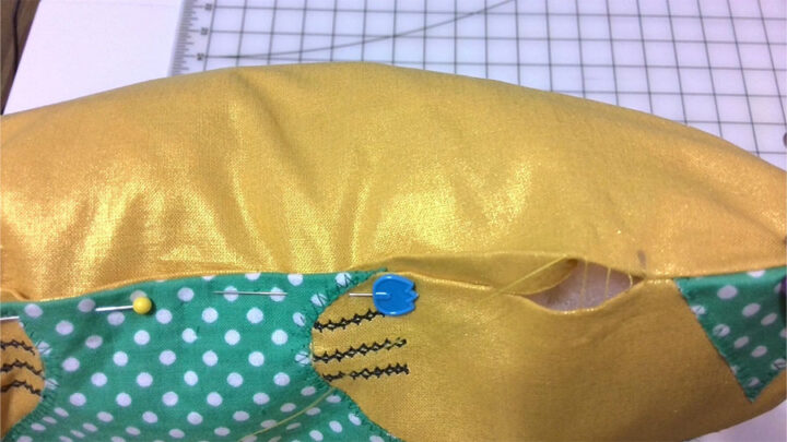 sew pillow closed by hand