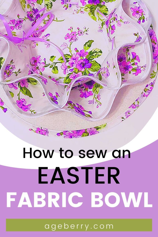 Easter sewing project egg holder fabric bowl