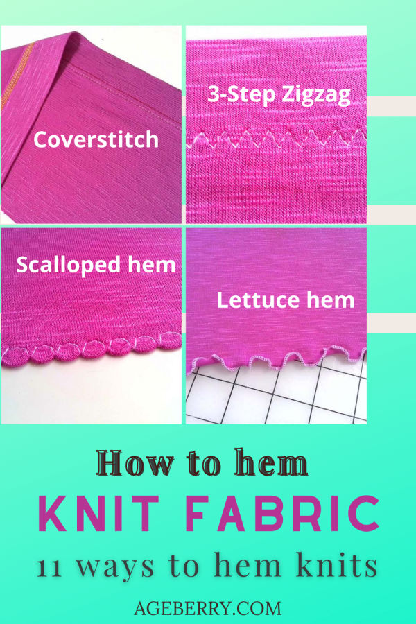 how to hem knit fabric sewing tutorial