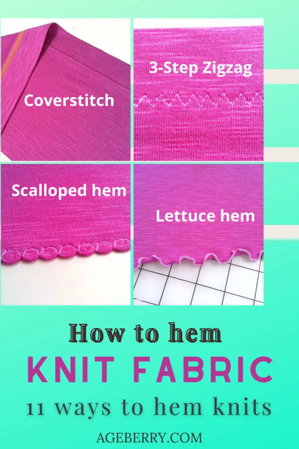 how to hem knit fabric sewing tutorial