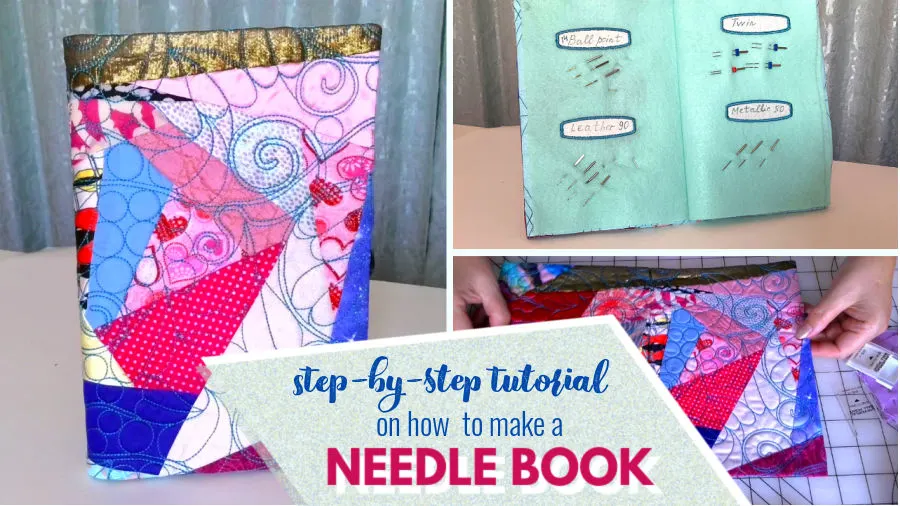 learn how to make a needle book from scrap fabric