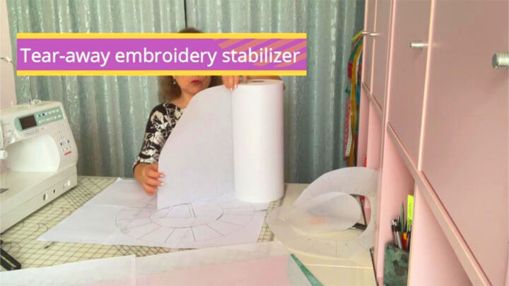 using embroidery stabilizer for paper piecing