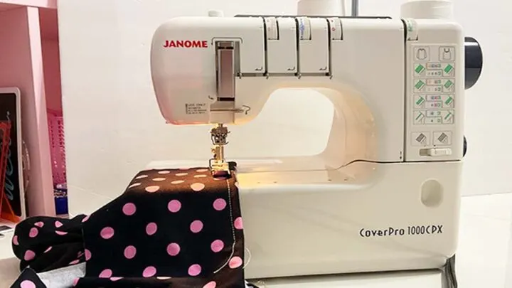 using a coverstitch machine Janome