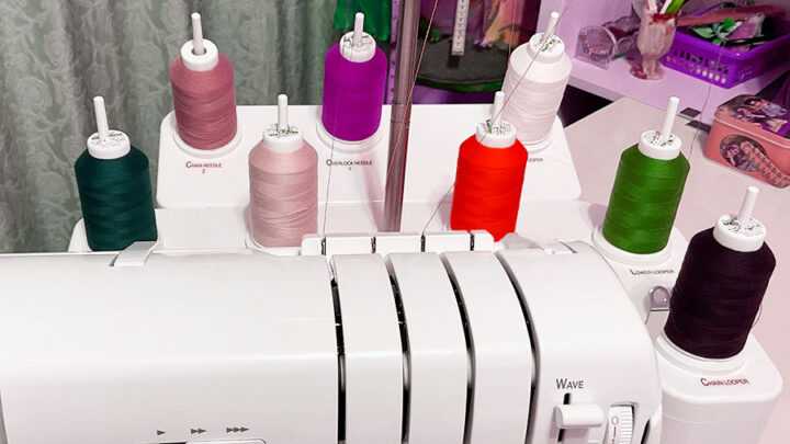 Baby Lock serger has 8 threads