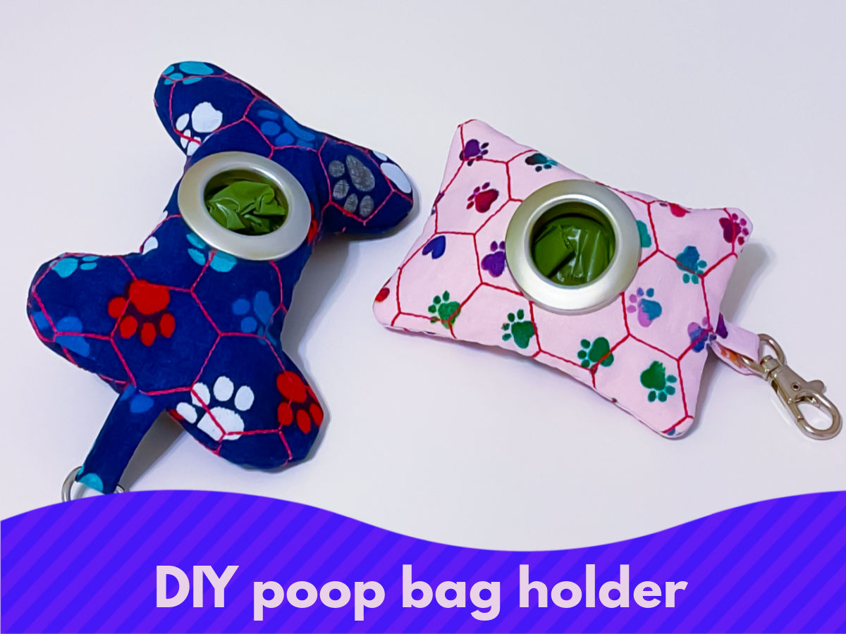 Waste Bag Holder Dog Lover Gift Poop Bag Dispenser Pink Bandana Dog Gift Bandana Leash Bag Dog Accessory Poop Bag Holder