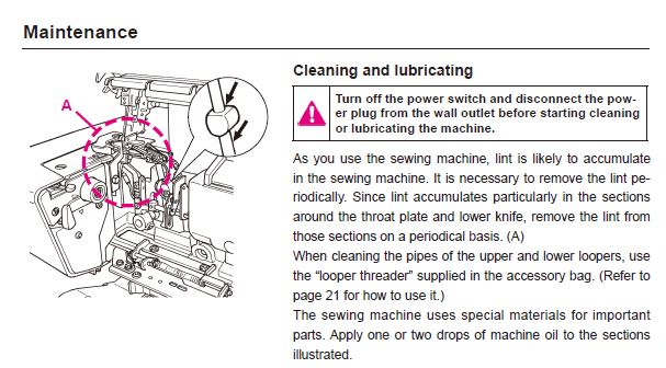 how to oil JUKI mo-2000