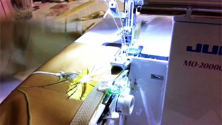 sewing a zipper on a serger