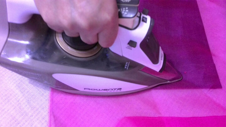 You can use steam iron to make the crease.