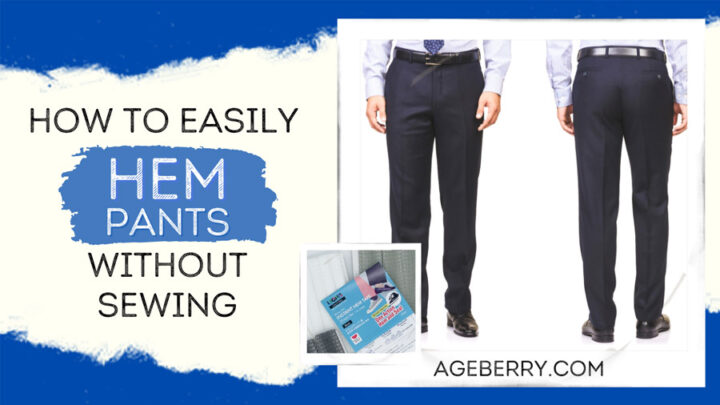 How to Hem Your Pants using Fabric Tape #DIY #Hem #LongPants 