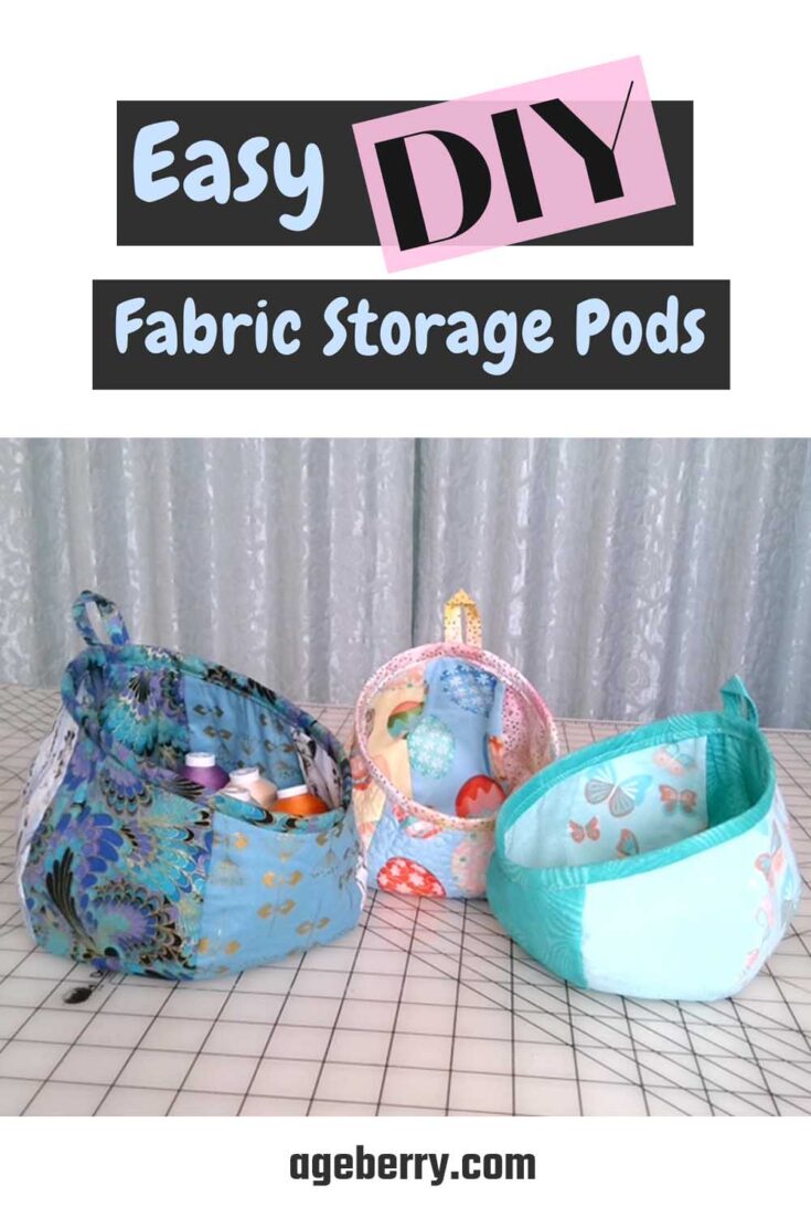 Easy DIY fabric storage pods