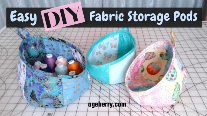 Easy DIY fabric storage pods