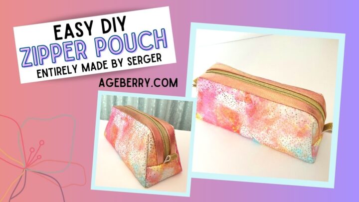 Easy DIY zipper pouch sewing tutorial