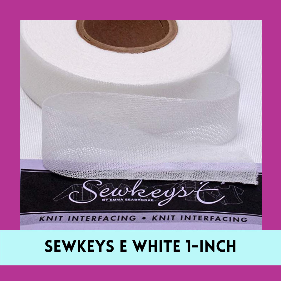 Sewkeys E white 1-inch