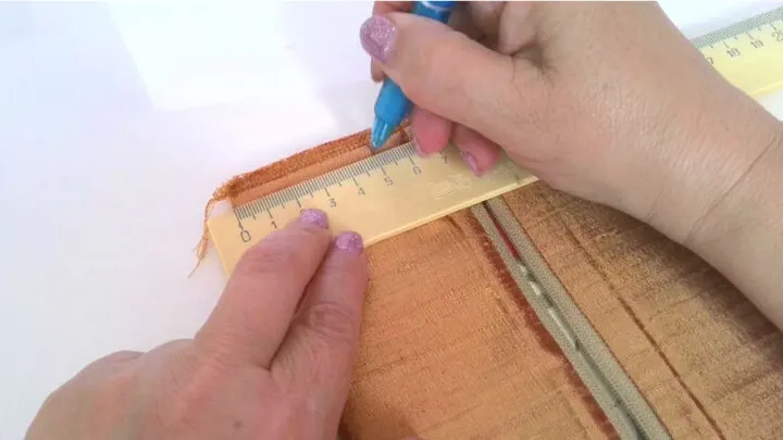 measure 2 inches from the fold