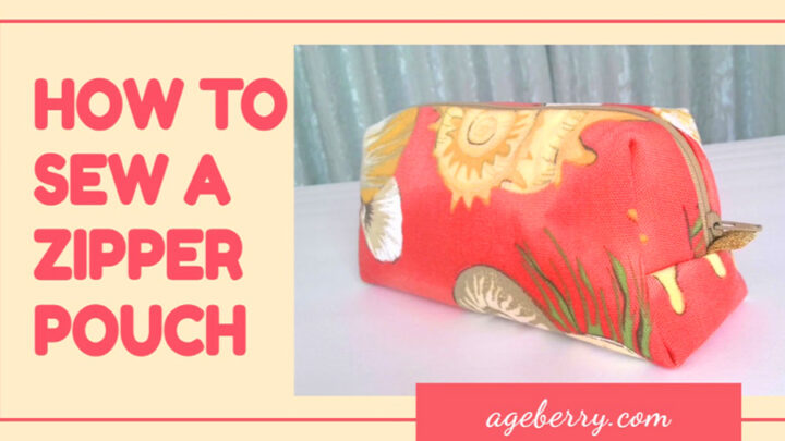 sewing tutorial on how to sew a zipper pouch by serger