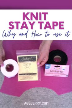 a sewing tutorial on how to use knit stay tape