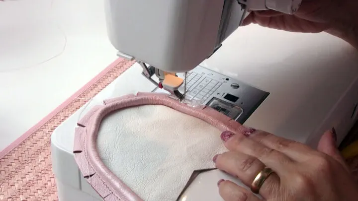 using leather needle