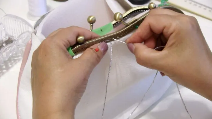 using leather needle for hand sewing