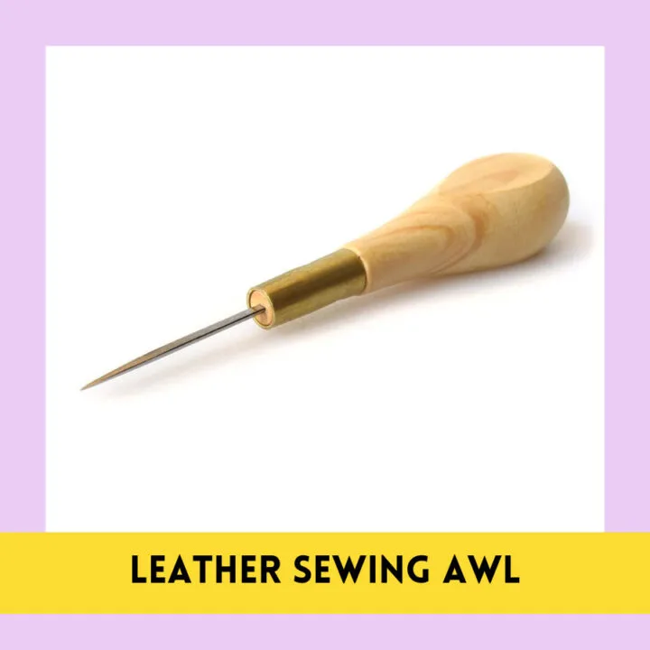 Leather Hand Single Stitch Sew Sewing Awl Tool Needle Stitching