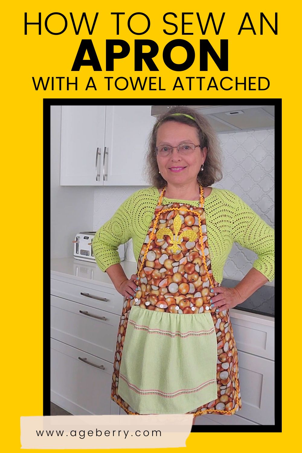 How to sew an apron with a towel attached