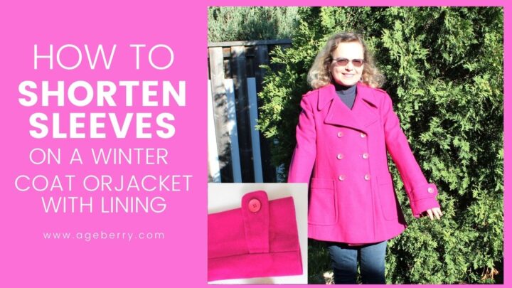 How to shorten sleeves on a winter coat or a jacket with lining