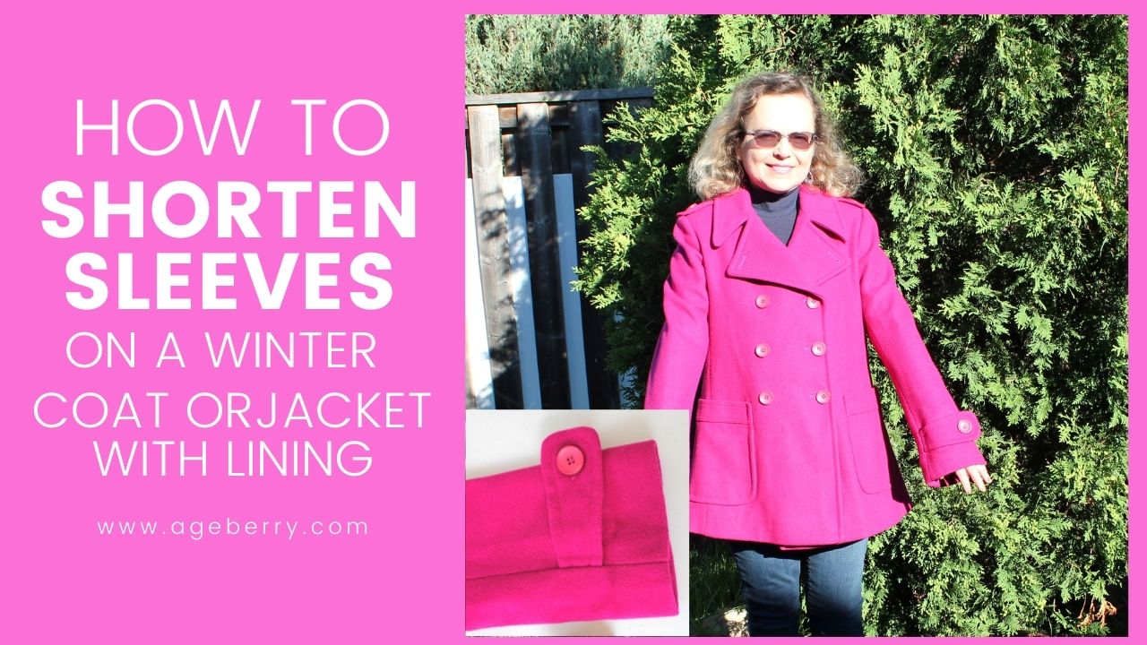 How to shorten sleeves on a winter coat or a jacket with lining /  step-by-step sewing tutorial 