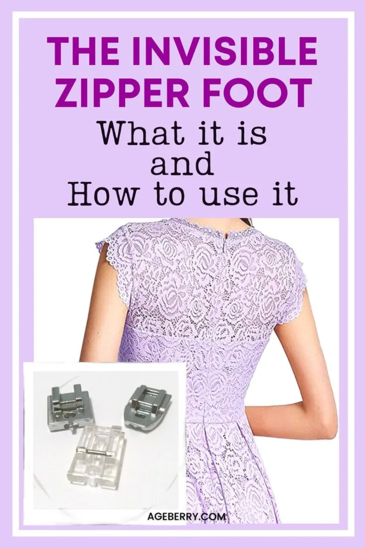 Invisible Zipper Foot - - A Specialty Foot for Inserting Invisible Zippers